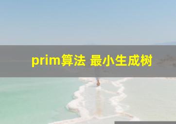 prim算法 最小生成树